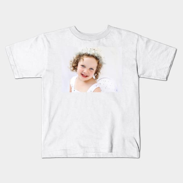 Christmas Angel Kids T-Shirt by micklyn